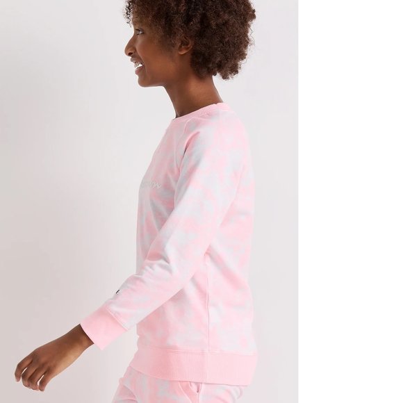 Girls CHAMPION Pink Candy Tie-Dye Fleece Crew Sweatshirt Size S M L XL NWT - Picture 3 of 6